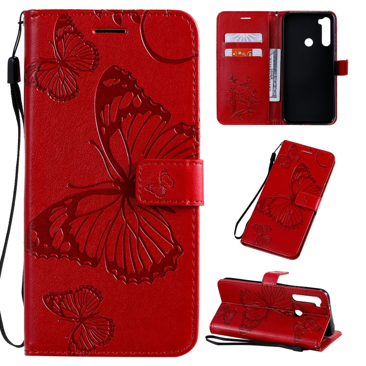 Pressed Printing Butterfly Pattern Horizontal Flip PU Leather Case with Holder & Card Slots & Wallet & Lanyard, For Xiaomi Redmi Note 8T, For  Xiaomi Redmi 8, For Huawei Enjoy 10s