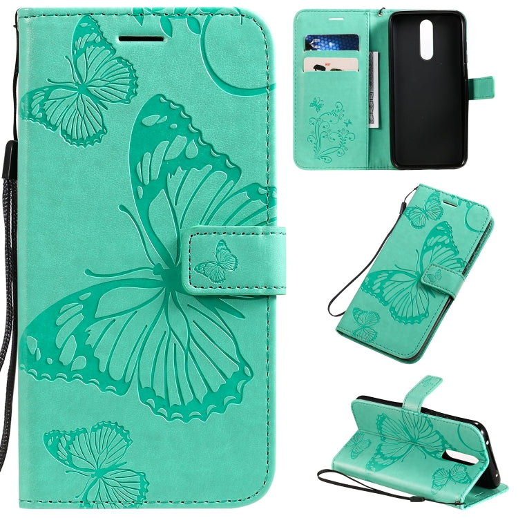 Pressed Printing Butterfly Pattern Horizontal Flip PU Leather Case with Holder & Card Slots & Wallet & Lanyard, For Xiaomi Redmi Note 8T, For  Xiaomi Redmi 8, For Huawei Enjoy 10s