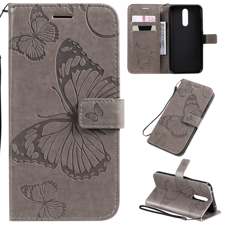 Pressed Printing Butterfly Pattern Horizontal Flip PU Leather Case with Holder & Card Slots & Wallet & Lanyard, For Xiaomi Redmi Note 8T, For  Xiaomi Redmi 8, For Huawei Enjoy 10s