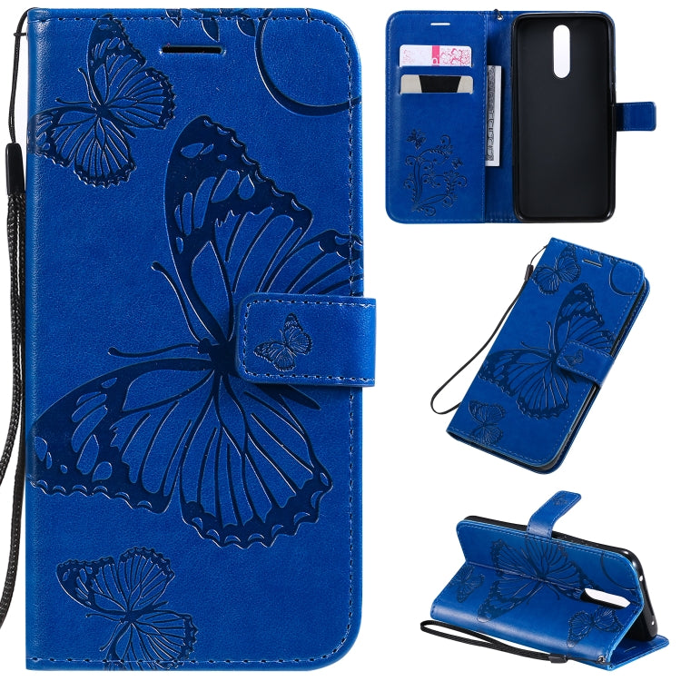 Pressed Printing Butterfly Pattern Horizontal Flip PU Leather Case with Holder & Card Slots & Wallet & Lanyard, For Xiaomi Redmi Note 8T, For  Xiaomi Redmi 8, For Huawei Enjoy 10s