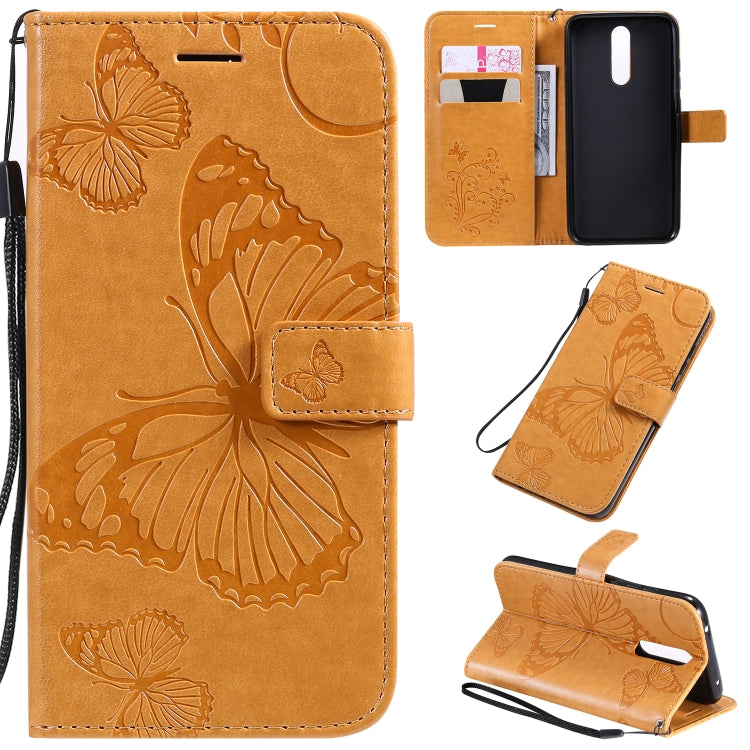 Pressed Printing Butterfly Pattern Horizontal Flip PU Leather Case with Holder & Card Slots & Wallet & Lanyard, For Xiaomi Redmi Note 8T, For  Xiaomi Redmi 8, For Huawei Enjoy 10s
