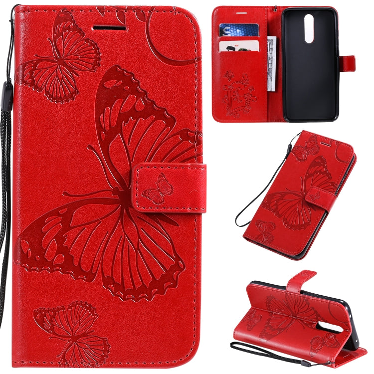 Pressed Printing Butterfly Pattern Horizontal Flip PU Leather Case with Holder & Card Slots & Wallet & Lanyard, For Xiaomi Redmi Note 8T, For  Xiaomi Redmi 8, For Huawei Enjoy 10s