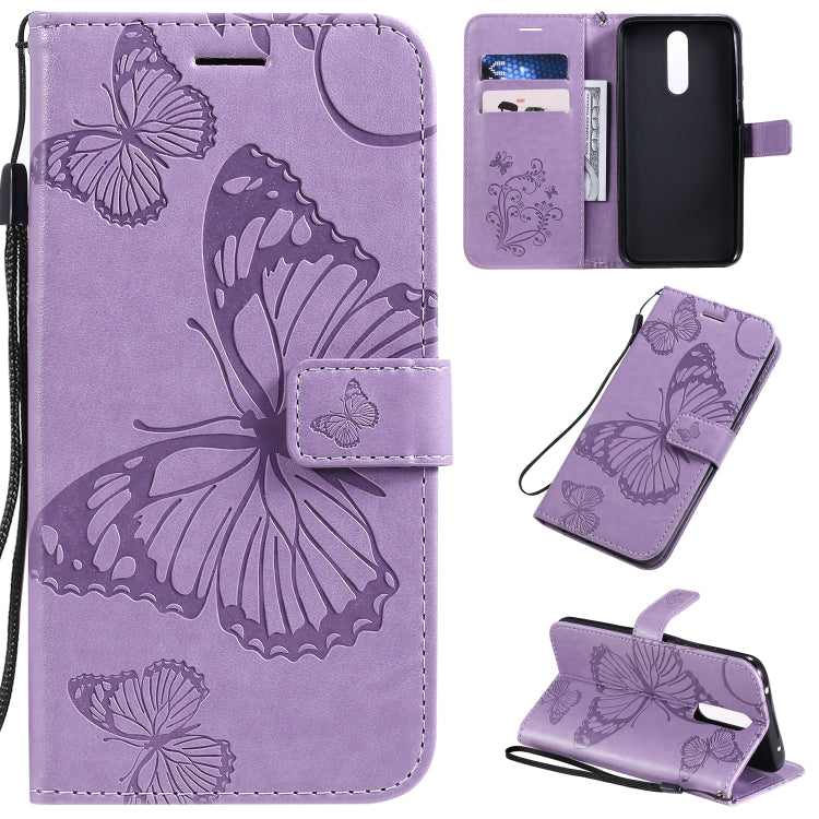 Pressed Printing Butterfly Pattern Horizontal Flip PU Leather Case with Holder & Card Slots & Wallet & Lanyard, For Xiaomi Redmi Note 8T, For  Xiaomi Redmi 8, For Huawei Enjoy 10s
