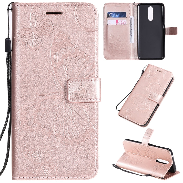 Pressed Printing Butterfly Pattern Horizontal Flip PU Leather Case with Holder & Card Slots & Wallet & Lanyard, For Xiaomi Redmi Note 8T, For  Xiaomi Redmi 8, For Huawei Enjoy 10s