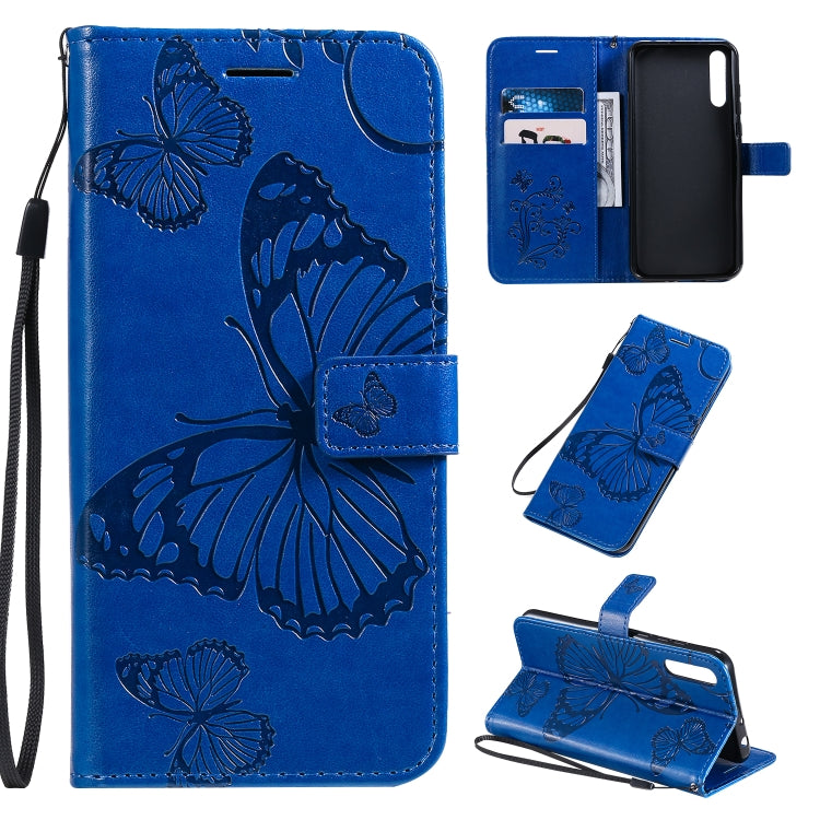 Pressed Printing Butterfly Pattern Horizontal Flip PU Leather Case with Holder & Card Slots & Wallet & Lanyard, For Xiaomi Redmi Note 8T, For  Xiaomi Redmi 8, For Huawei Enjoy 10s