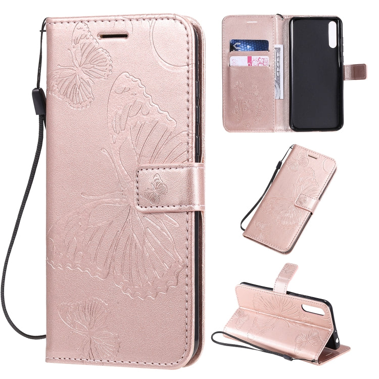 Pressed Printing Butterfly Pattern Horizontal Flip PU Leather Case with Holder & Card Slots & Wallet & Lanyard, For Xiaomi Redmi Note 8T, For  Xiaomi Redmi 8, For Huawei Enjoy 10s
