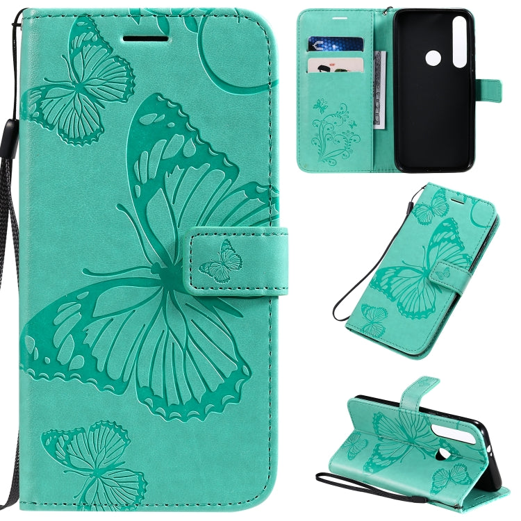 Pressed Printing Butterfly Pattern Horizontal Flip PU Leather Case with Holder & Card Slots & Wallet & Lanyard, For Motorola E6 Play, For Motorola G8 Plus, For Motorola G8 / One Macro