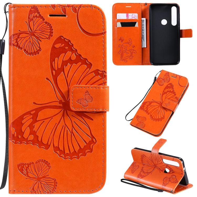 Pressed Printing Butterfly Pattern Horizontal Flip PU Leather Case with Holder & Card Slots & Wallet & Lanyard, For Motorola E6 Play, For Motorola G8 Plus, For Motorola G8 / One Macro