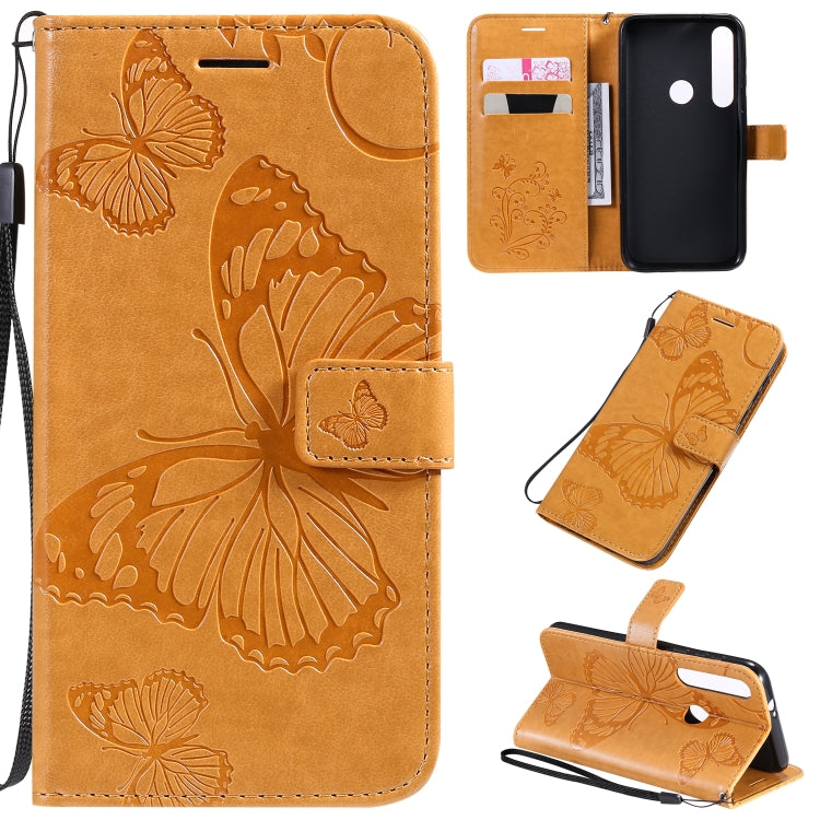 Pressed Printing Butterfly Pattern Horizontal Flip PU Leather Case with Holder & Card Slots & Wallet & Lanyard, For Motorola E6 Play, For Motorola G8 Plus, For Motorola G8 / One Macro