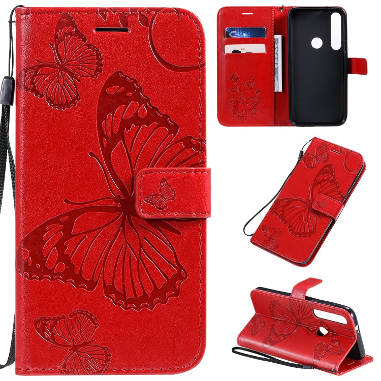 Pressed Printing Butterfly Pattern Horizontal Flip PU Leather Case with Holder & Card Slots & Wallet & Lanyard, For Motorola E6 Play, For Motorola G8 Plus, For Motorola G8 / One Macro