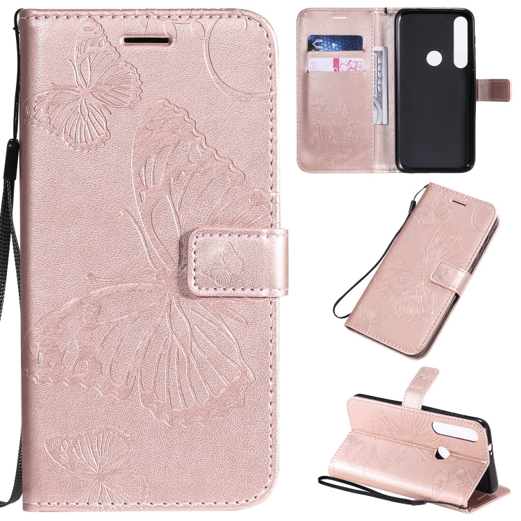 Pressed Printing Butterfly Pattern Horizontal Flip PU Leather Case with Holder & Card Slots & Wallet & Lanyard, For Motorola E6 Play, For Motorola G8 Plus, For Motorola G8 / One Macro