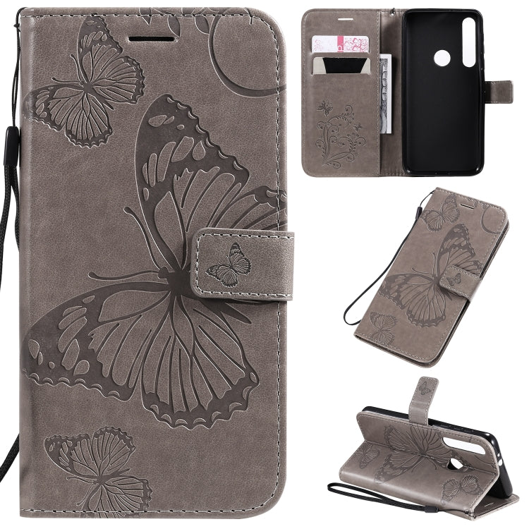 Pressed Printing Butterfly Pattern Horizontal Flip PU Leather Case with Holder & Card Slots & Wallet & Lanyard, For Motorola E6 Play, For Motorola G8 Plus, For Motorola G8 / One Macro
