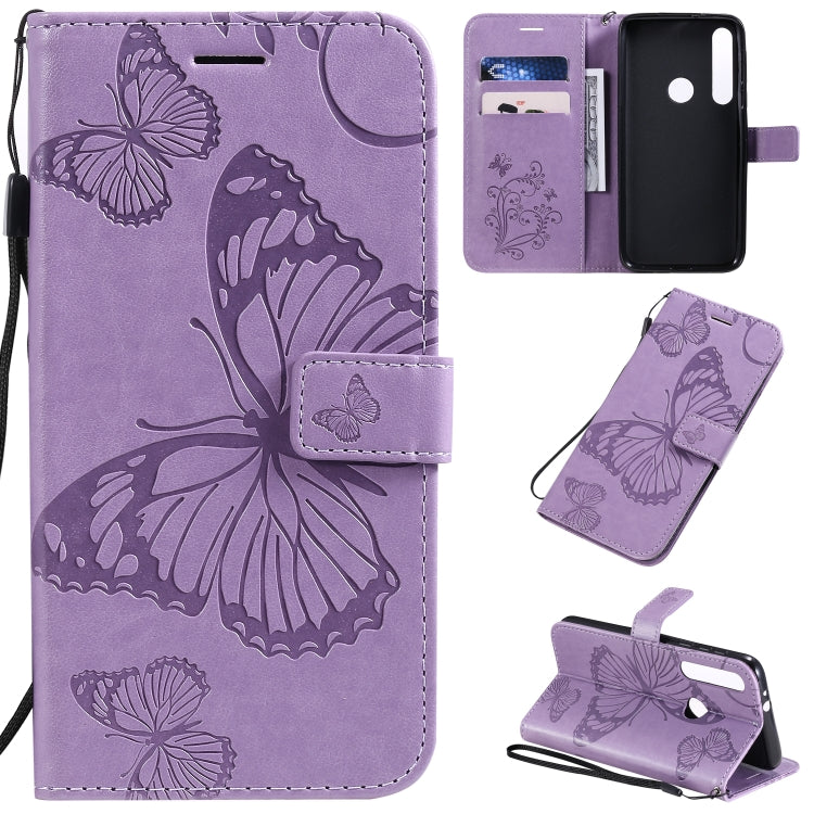 Pressed Printing Butterfly Pattern Horizontal Flip PU Leather Case with Holder & Card Slots & Wallet & Lanyard, For Motorola E6 Play, For Motorola G8 Plus, For Motorola G8 / One Macro