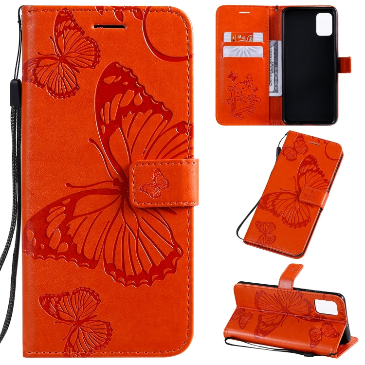 Pressed Printing Butterfly Pattern Horizontal Flip PU Leather Case with Holder & Card Slots & Wallet & Lanyard, For Galaxy A51, For Galaxy A71, For Galaxy S20+