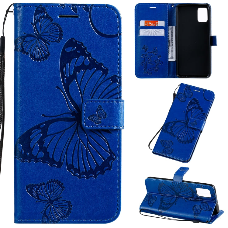 Pressed Printing Butterfly Pattern Horizontal Flip PU Leather Case with Holder & Card Slots & Wallet & Lanyard, For Galaxy A51, For Galaxy A71, For Galaxy S20+