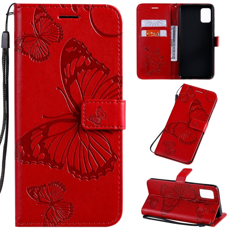 Pressed Printing Butterfly Pattern Horizontal Flip PU Leather Case with Holder & Card Slots & Wallet & Lanyard, For Galaxy A51, For Galaxy A71, For Galaxy S20+
