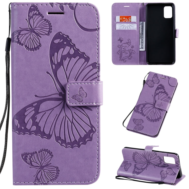Pressed Printing Butterfly Pattern Horizontal Flip PU Leather Case with Holder & Card Slots & Wallet & Lanyard, For Galaxy A51, For Galaxy A71, For Galaxy S20+