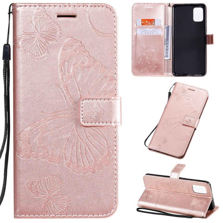 Pressed Printing Butterfly Pattern Horizontal Flip PU Leather Case with Holder & Card Slots & Wallet & Lanyard, For Galaxy A51, For Galaxy A71, For Galaxy S20+