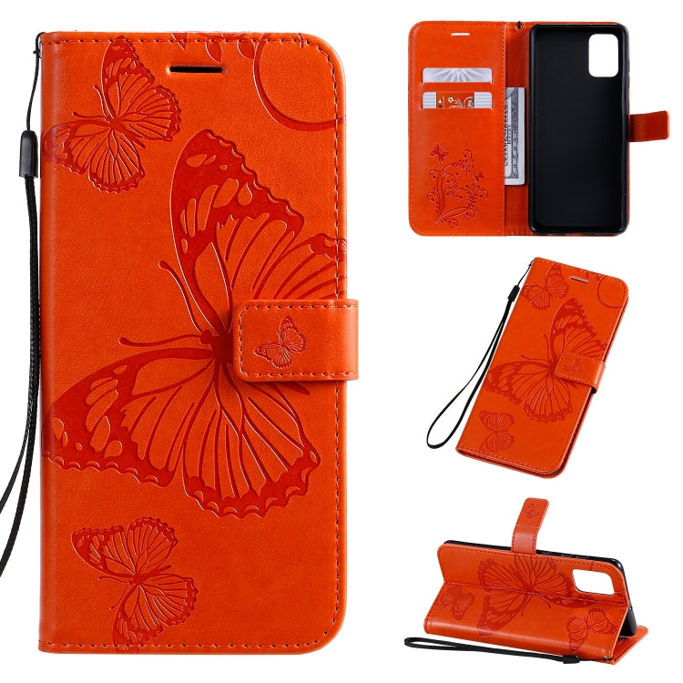 Pressed Printing Butterfly Pattern Horizontal Flip PU Leather Case with Holder & Card Slots & Wallet & Lanyard, For Galaxy A51, For Galaxy A71, For Galaxy S20+