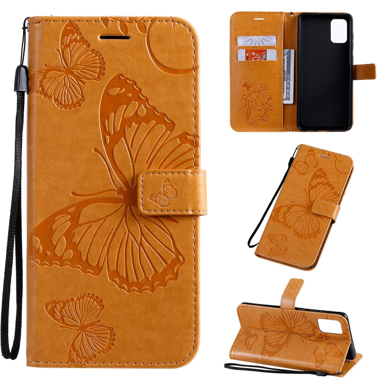 Pressed Printing Butterfly Pattern Horizontal Flip PU Leather Case with Holder & Card Slots & Wallet & Lanyard, For Galaxy A51, For Galaxy A71, For Galaxy S20+