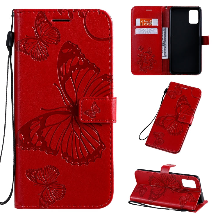 Pressed Printing Butterfly Pattern Horizontal Flip PU Leather Case with Holder & Card Slots & Wallet & Lanyard, For Galaxy A51, For Galaxy A71, For Galaxy S20+