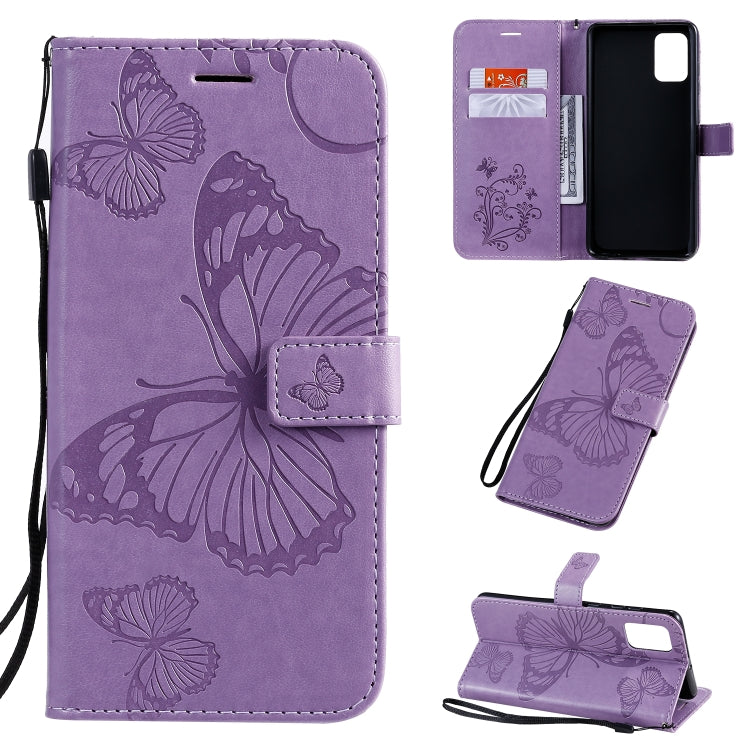 Pressed Printing Butterfly Pattern Horizontal Flip PU Leather Case with Holder & Card Slots & Wallet & Lanyard, For Galaxy A51, For Galaxy A71, For Galaxy S20+