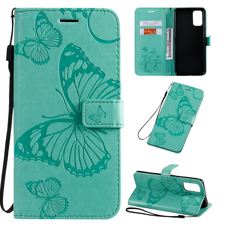 Pressed Printing Butterfly Pattern Horizontal Flip PU Leather Case with Holder & Card Slots & Wallet & Lanyard, For Galaxy S20 Ultra, For Galaxy S20