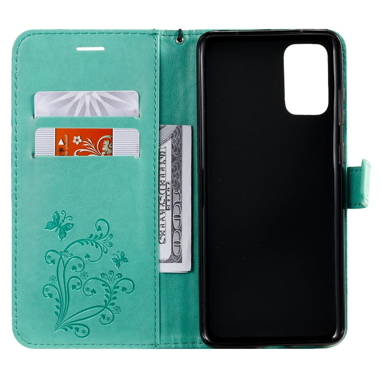 Pressed Printing Butterfly Pattern Horizontal Flip PU Leather Case with Holder & Card Slots & Wallet & Lanyard, For Galaxy S20 Ultra, For Galaxy S20