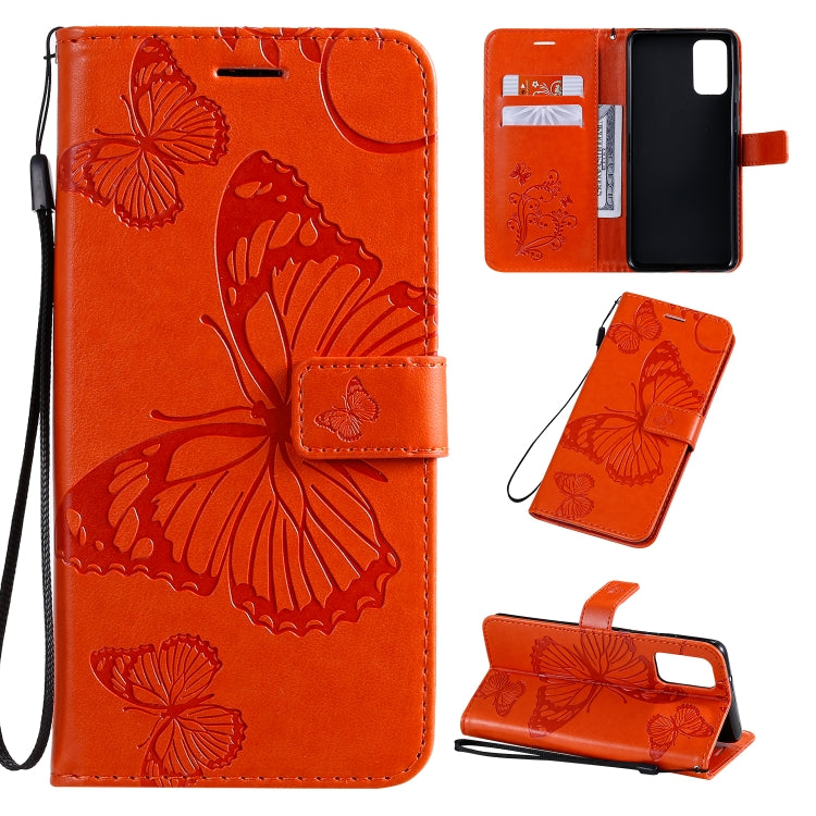 Pressed Printing Butterfly Pattern Horizontal Flip PU Leather Case with Holder & Card Slots & Wallet & Lanyard, For Galaxy S20 Ultra, For Galaxy S20