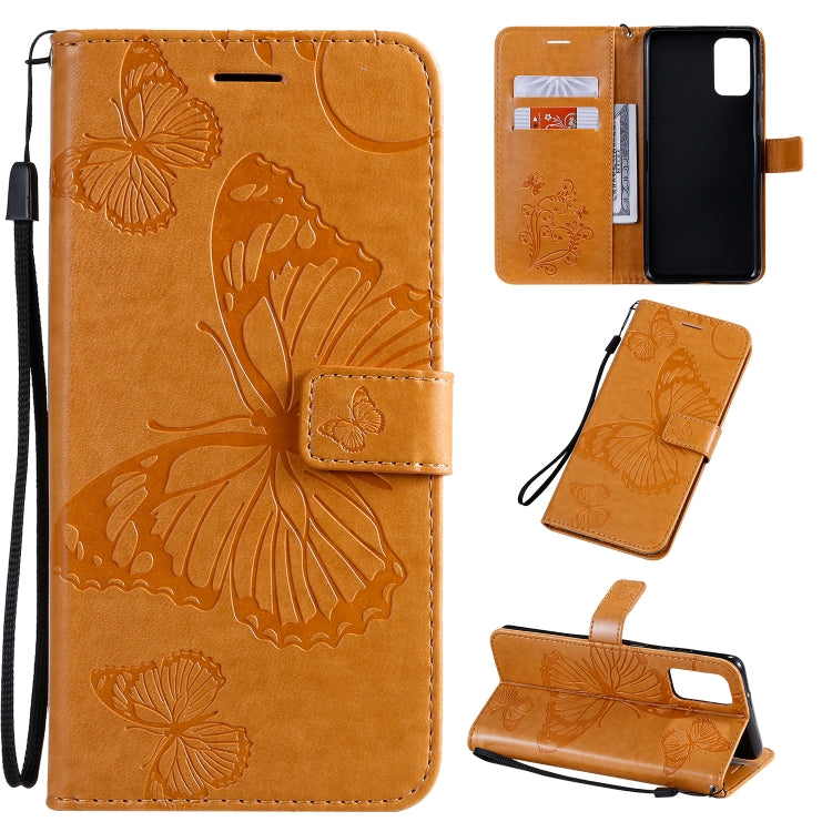 Pressed Printing Butterfly Pattern Horizontal Flip PU Leather Case with Holder & Card Slots & Wallet & Lanyard, For Galaxy S20 Ultra, For Galaxy S20