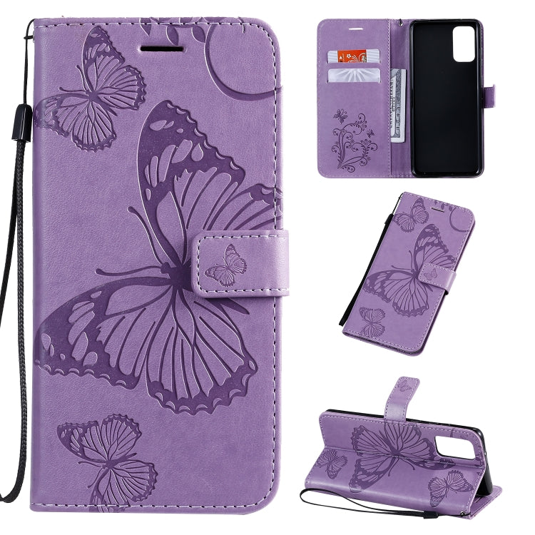 Pressed Printing Butterfly Pattern Horizontal Flip PU Leather Case with Holder & Card Slots & Wallet & Lanyard, For Galaxy S20 Ultra, For Galaxy S20