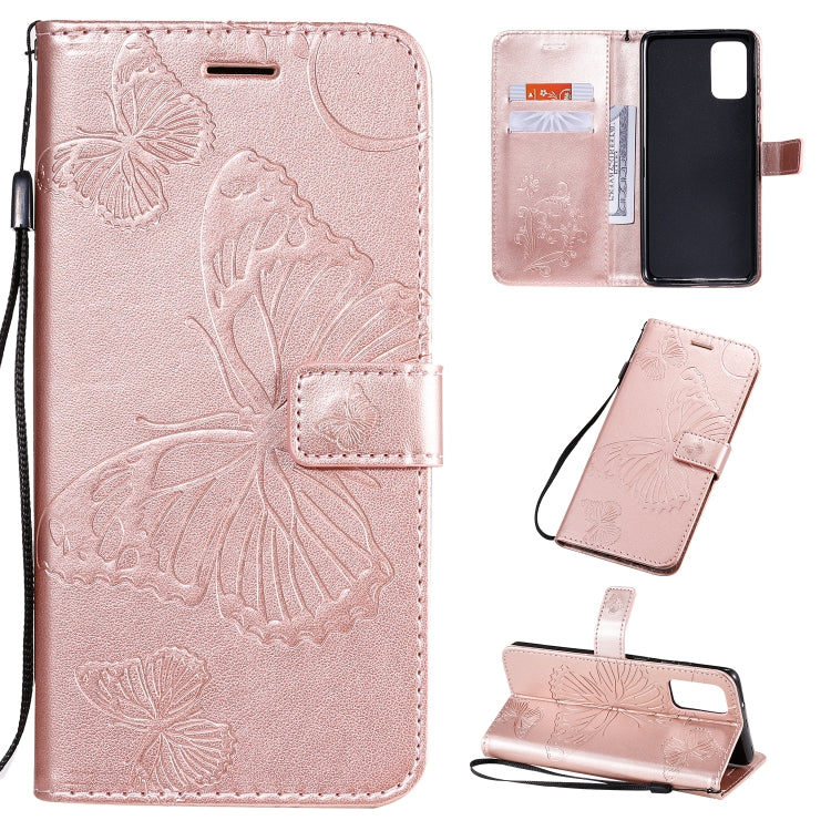 Pressed Printing Butterfly Pattern Horizontal Flip PU Leather Case with Holder & Card Slots & Wallet & Lanyard, For Galaxy S20 Ultra, For Galaxy S20