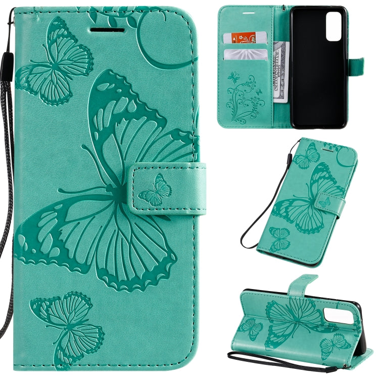 Pressed Printing Butterfly Pattern Horizontal Flip PU Leather Case with Holder & Card Slots & Wallet & Lanyard, For Galaxy S20 Ultra, For Galaxy S20