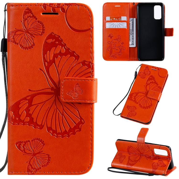 Pressed Printing Butterfly Pattern Horizontal Flip PU Leather Case with Holder & Card Slots & Wallet & Lanyard, For Galaxy S20 Ultra, For Galaxy S20