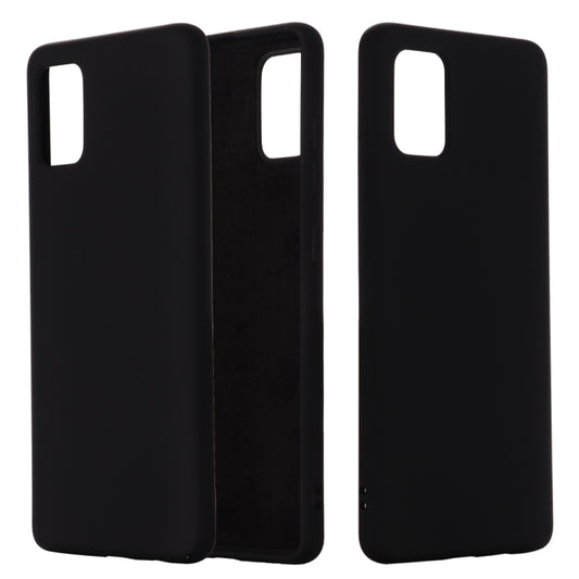 Galaxy A71 liquid silicone shockproof protective case in solid color full coverage design