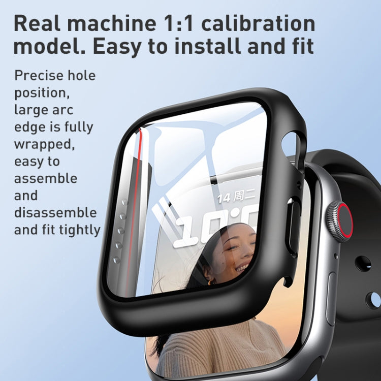 ROCK 2 in 1 PC Frame + Film Protector Case For  Apple Watch Series, 6 & SE & 5 & 4 44mm, 3 & 2 & 1 42mm, 6 & SE & 5 & 4 40mm, 3 & 2 & 1 38mm