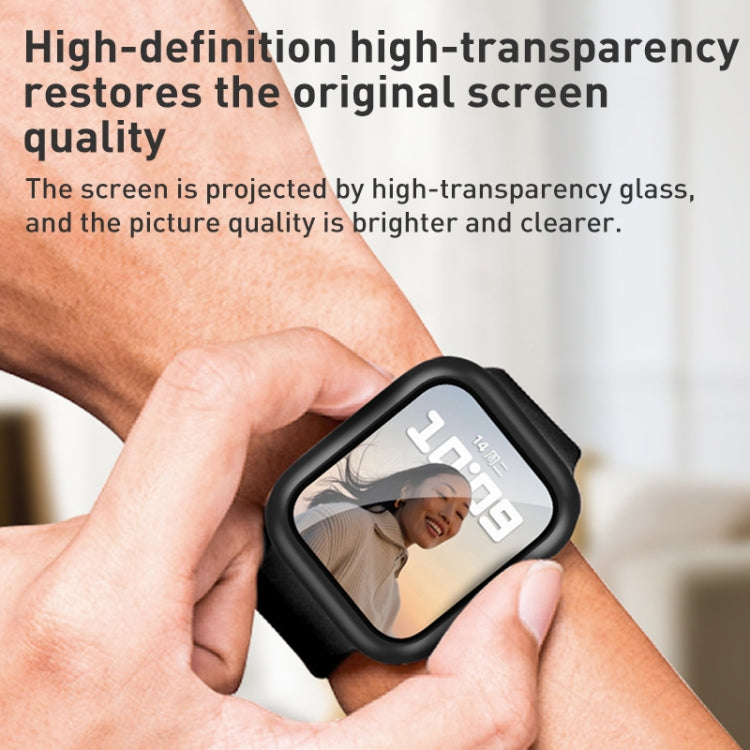 ROCK 2 in 1 PC Frame + Film Protector Case For  Apple Watch Series, 6 & SE & 5 & 4 44mm, 3 & 2 & 1 42mm, 6 & SE & 5 & 4 40mm, 3 & 2 & 1 38mm