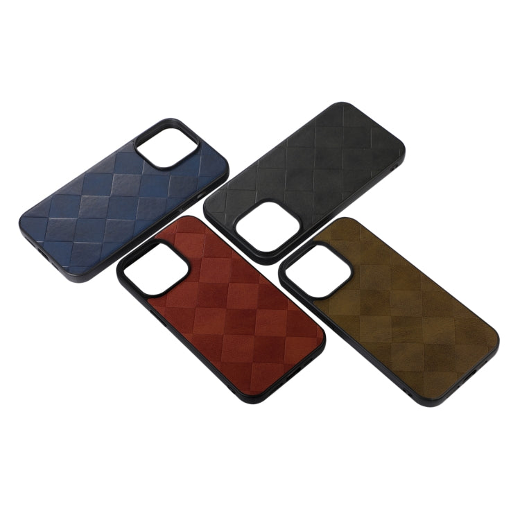 Weave Plaid PU Phone Case, For iPhone 13 mini, For iPhone 12 mini, For iPhone 12 / 12 Pro, For iPhone 12 Pro Max