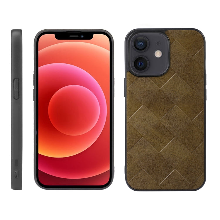 Weave Plaid PU Phone Case, For iPhone 13 mini, For iPhone 12 mini, For iPhone 12 / 12 Pro, For iPhone 12 Pro Max