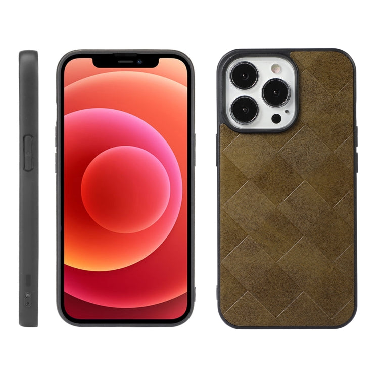 Weave Plaid PU Phone Case, For iPhone 13 mini, For iPhone 12 mini, For iPhone 12 / 12 Pro, For iPhone 12 Pro Max