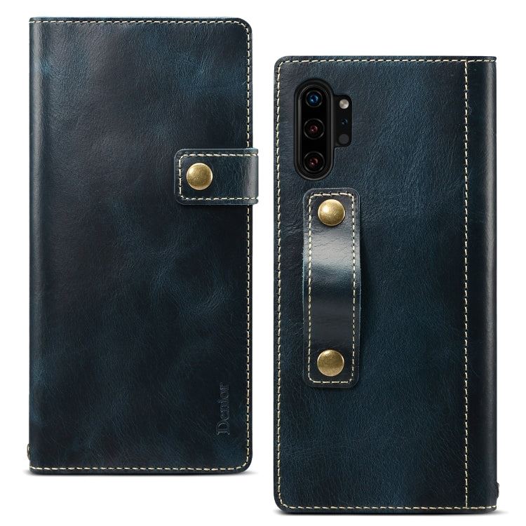 Denior Oil Wax Cowhide DK Magnetic Button Horizontal Flip Leather Case with Holder & Card Slots & Wallet, Series 2
