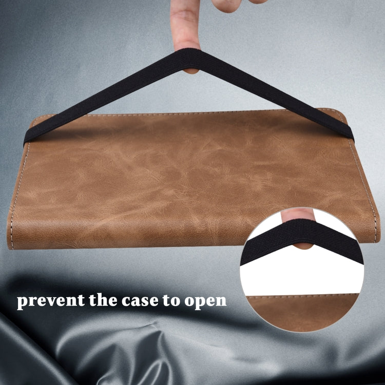 Solid Color Embossed Striped Smart Leather Case