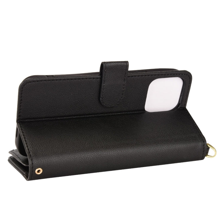 Litchi Texture Zipper Leather Phone Case, For iPhone 13 Pro Max