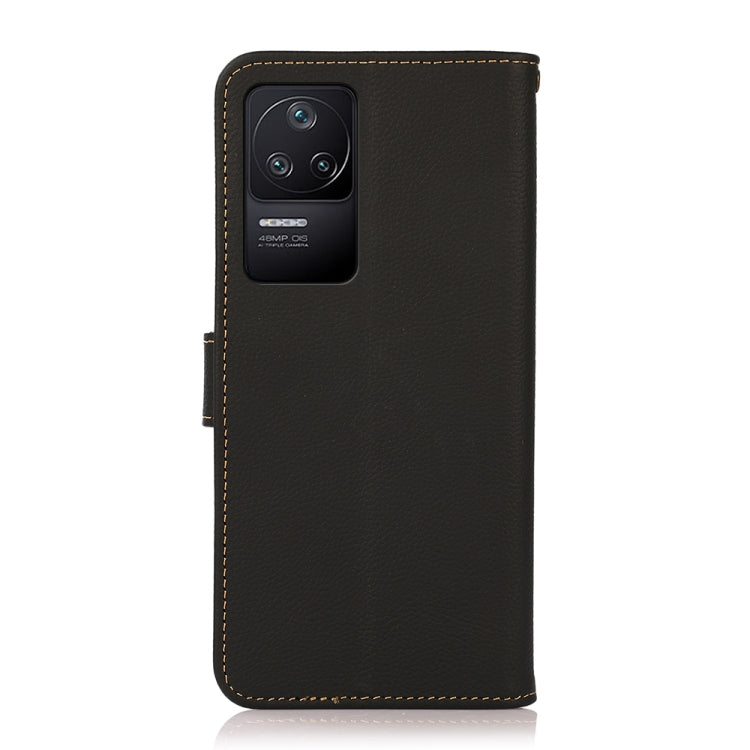 KHAZNEH Custer Genuine Leather RFID Phone Case, For Xiaomi Redmi K40S 5G