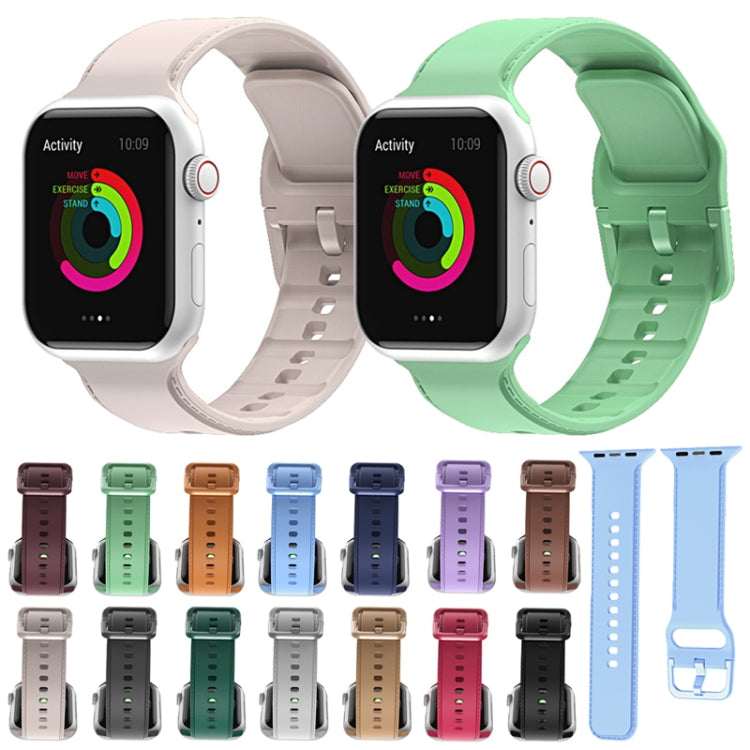 Silicone Stitching Watchband For Apple Watch Series, 7 41mm / 6&SE&5&4 40mm / 3&2&1 38mm