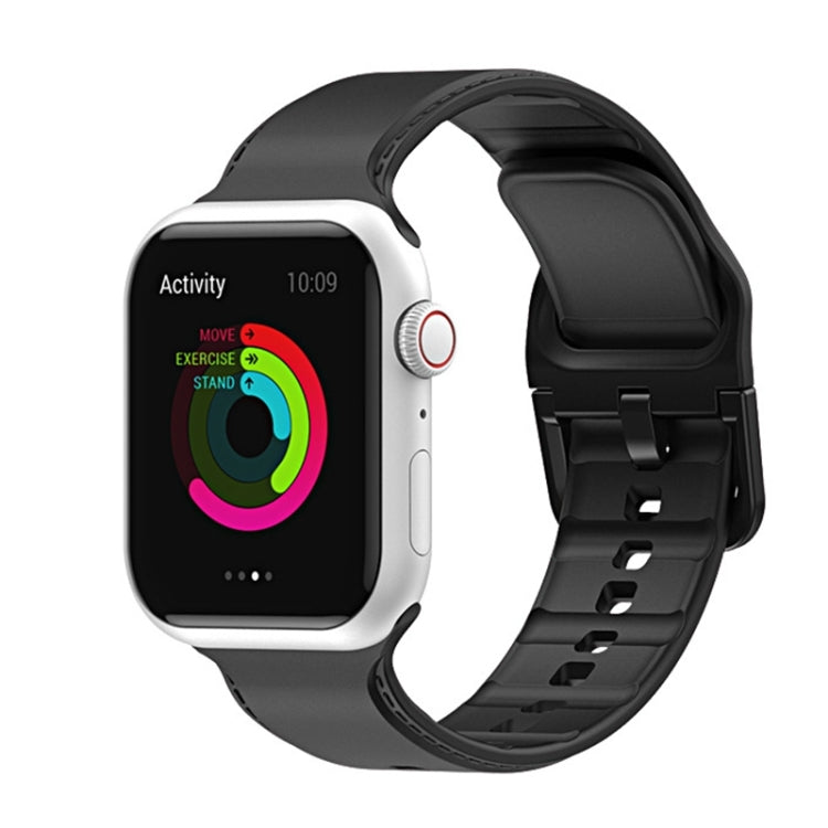 Silicone Stitching Watchband For Apple Watch Series, 7 45mm / 6&SE&5&4 44mm / 3&2&1 42mm