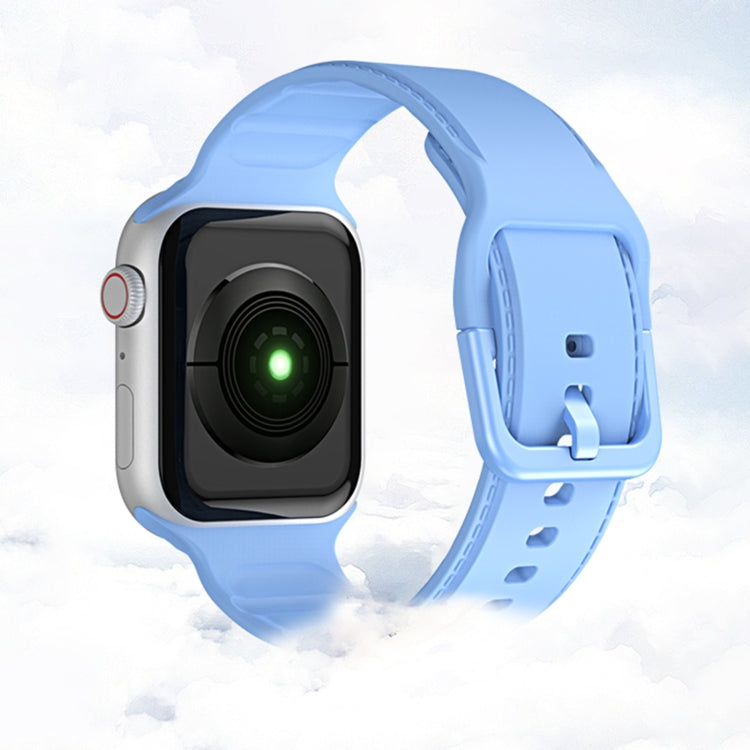 Silicone Stitching Watchband For Apple Watch Series, 7 45mm / 6&SE&5&4 44mm / 3&2&1 42mm