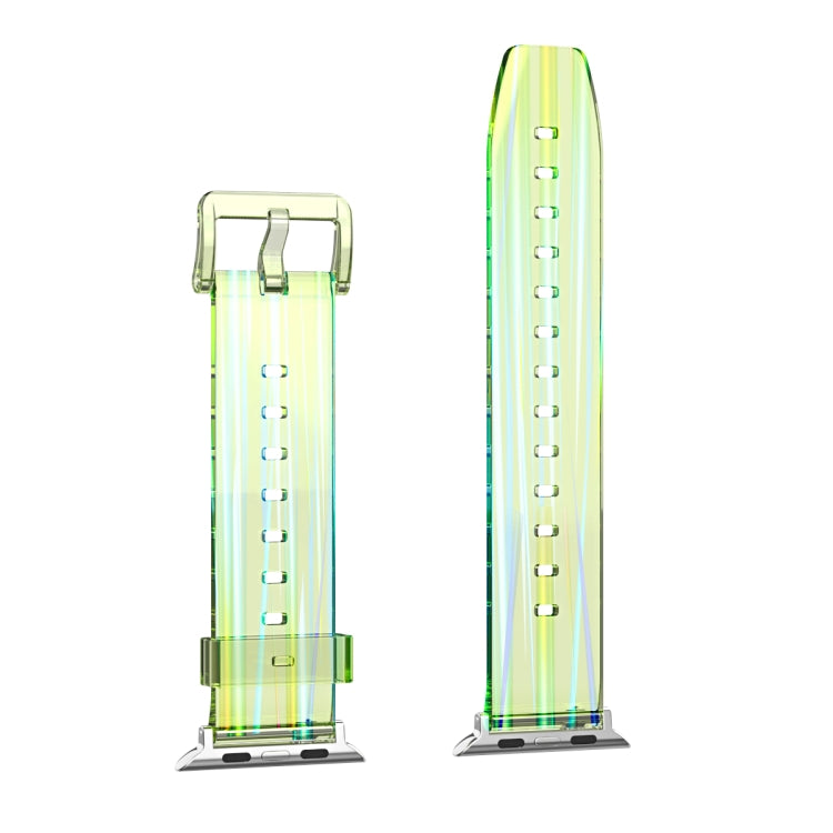 Aurora Transparent Silicone Watchband For Apple Watch Series, 7 41mm / 6&SE&5&4 40mm / 3&2&1 38mm, 7 45mm / 6&SE&5&4 44mm / 3&2&1 42mm