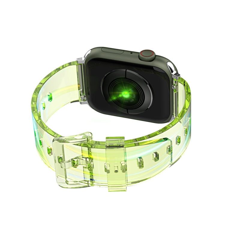 Aurora Transparent Silicone Watchband For Apple Watch Series, 7 41mm / 6&SE&5&4 40mm / 3&2&1 38mm, 7 45mm / 6&SE&5&4 44mm / 3&2&1 42mm