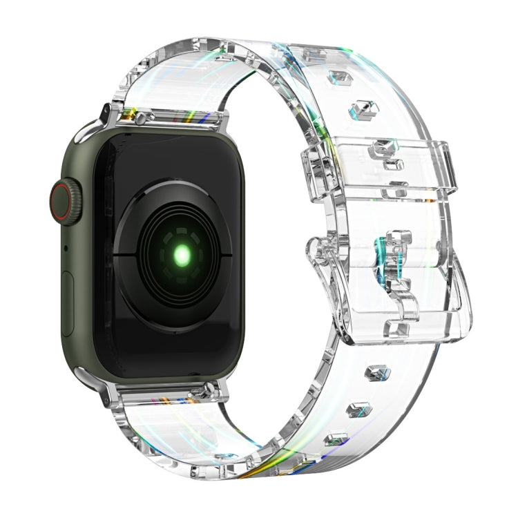 Aurora Transparent Silicone Watchband For Apple Watch Series, 7 41mm / 6&SE&5&4 40mm / 3&2&1 38mm, 7 45mm / 6&SE&5&4 44mm / 3&2&1 42mm